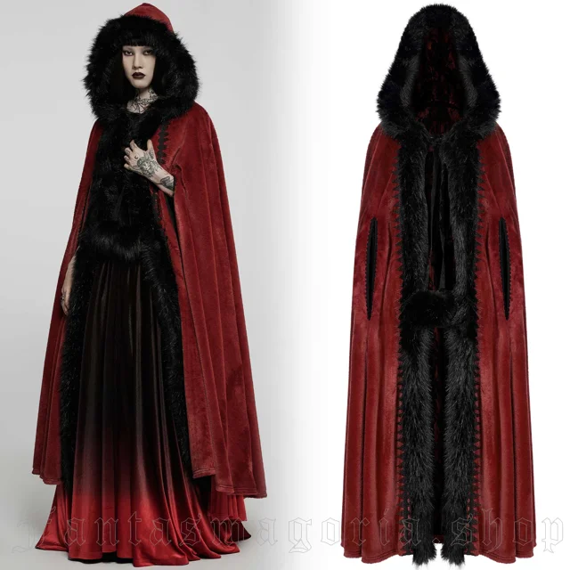 SOLD OUT Victorian Vampire Gothic Red/black Velvet Gown – Romantic