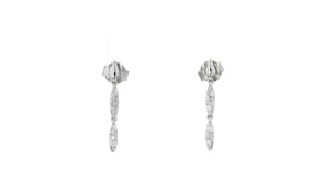 14 ct. t.w. Diamond Linear Drop Earrings in Sterling Silver