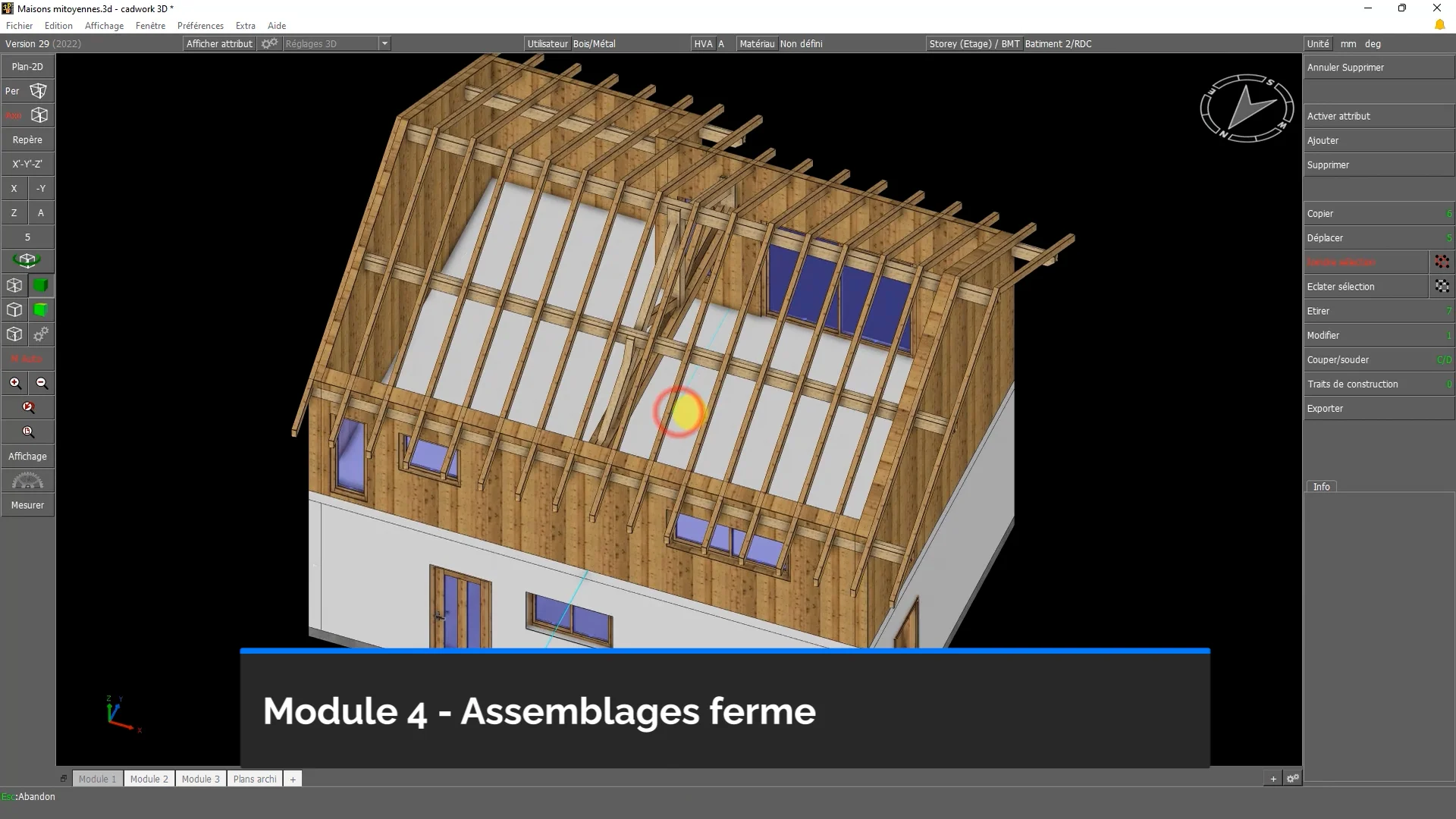 Module 4 - Charpente - Module 4 - 04 - Assemblages ferme on Vimeo