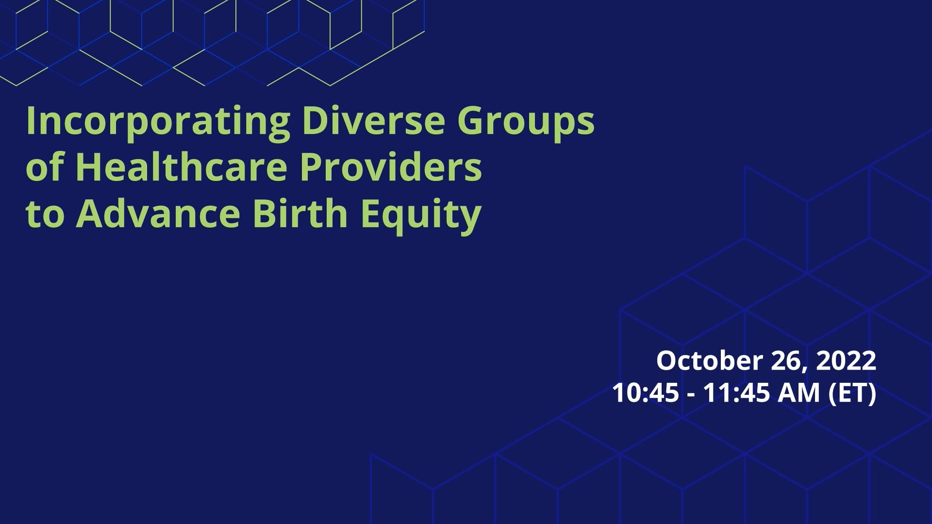 2022 PCORI Annual Meeting Incorporating Diverse Groups of Healthcare