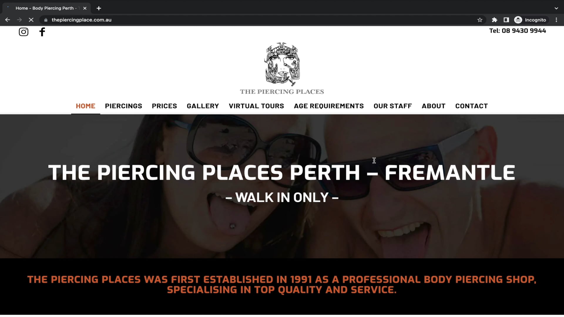 The Piercing Places Perth - Fremantle new website and vitual tour on Vimeo