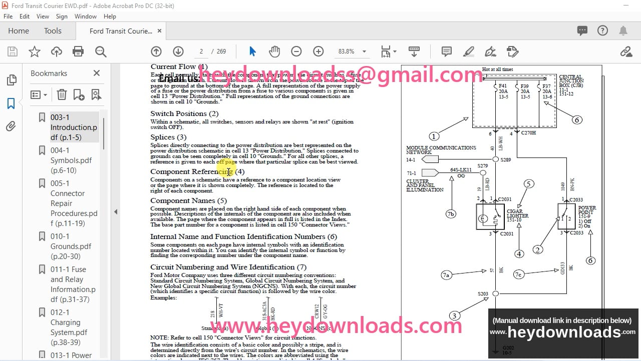 Ford Transit Courier Electrical Wiring Diagram Manual Pdf