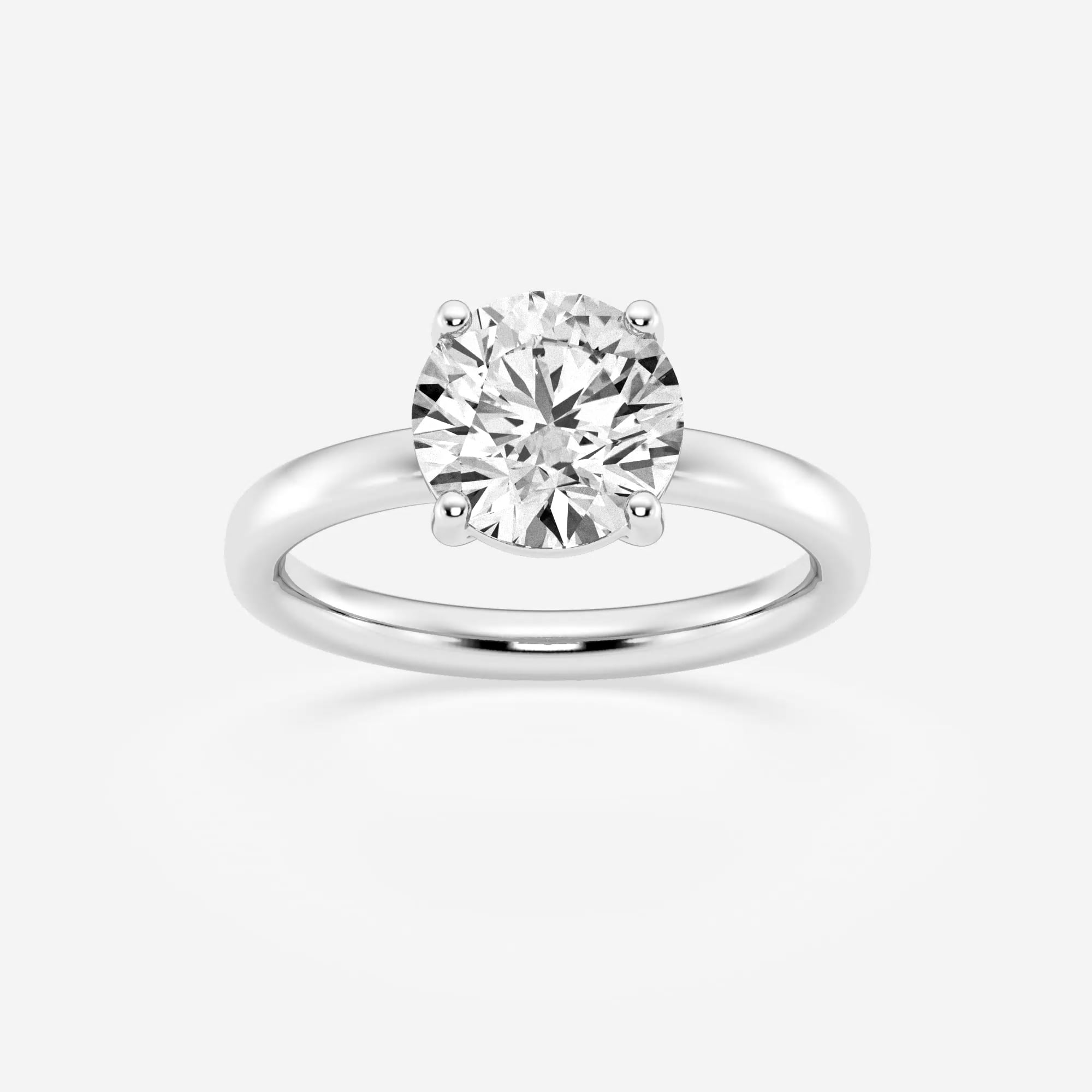 product video for 2 1/2 ctw Round Lab Grown Diamond Low Setting Near-Colorless (I-J) Solitaire Engagement Ring