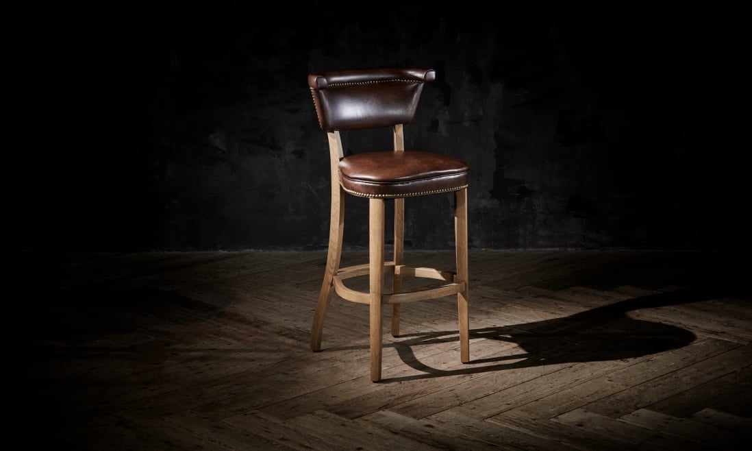 スツール DULTON : BAR STOOL ANTIQUE BLACK Set of 4 vintage Lotus stools by Yasu Sasamoto for Dulton