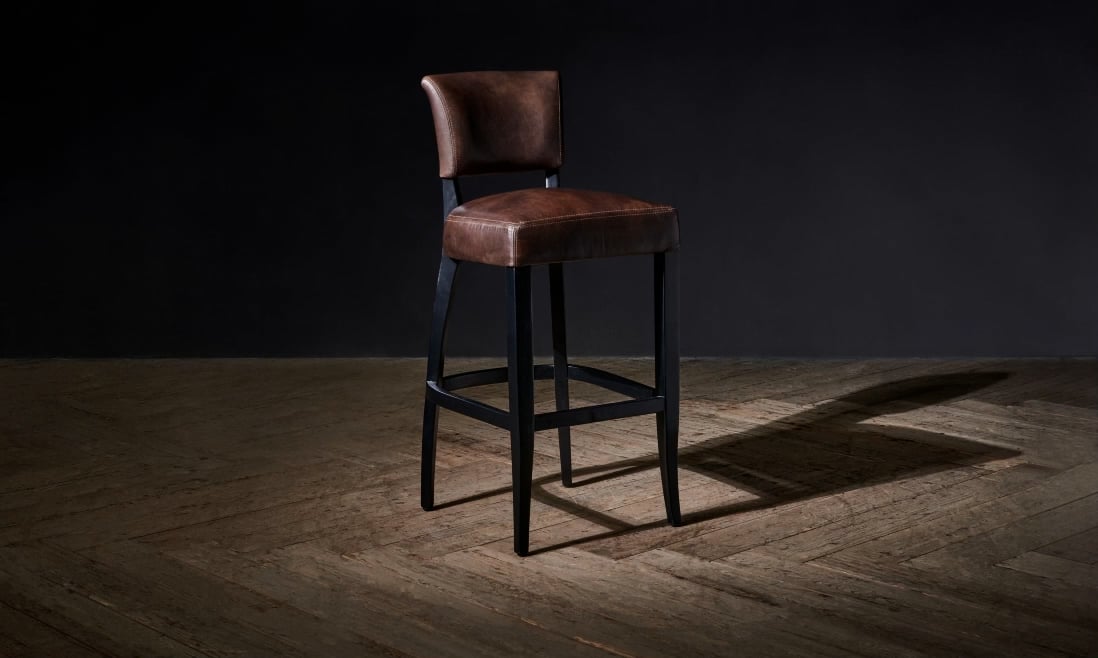 Gregory leather best sale bar stools