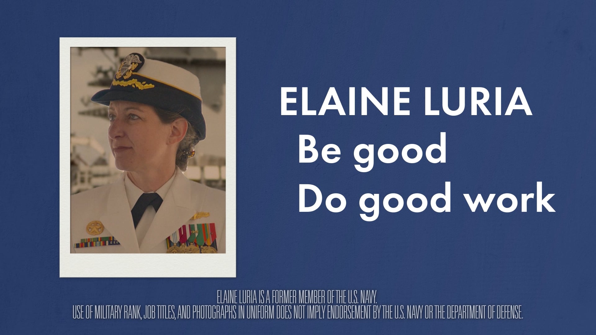 Elaine Luria - Do Good Work - 30 second