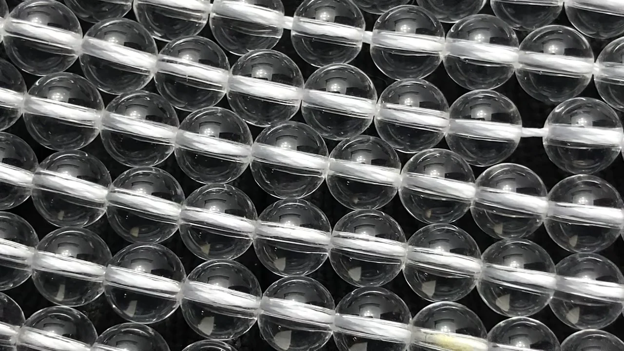 クリスタル（合成水晶） ラウンド6mm 1連｜天然石ビーズの卸問屋