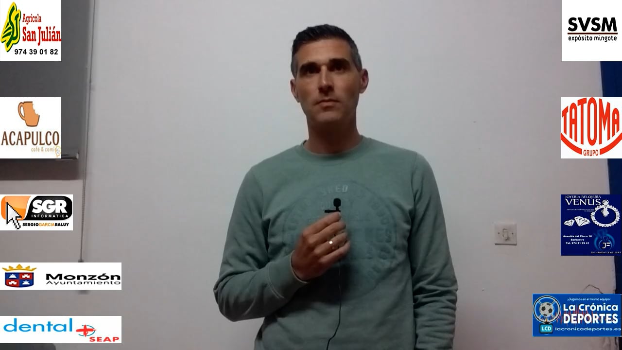 CRISTIAN ABAD (Entrenador Monzón) Atlético Monzón 0-0 CD Binéfar / Jornada 9 / 3ª División