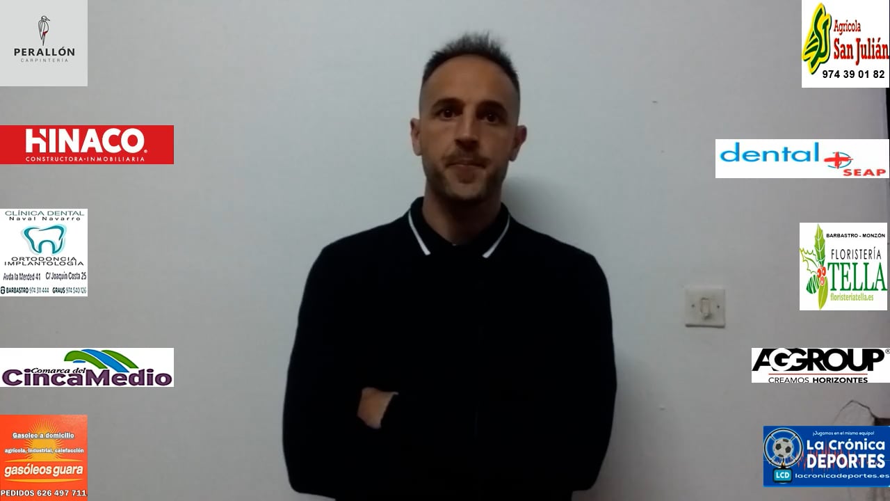 DAVID GIMÉNEZ (Entrenador Binéfar) Atlético Monzón 0-0 CD Binéfar / Jornada 9 / 3ª División