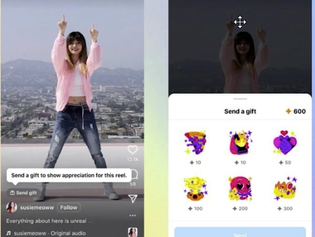 Neue Reels "Geld erhalten" Funktion