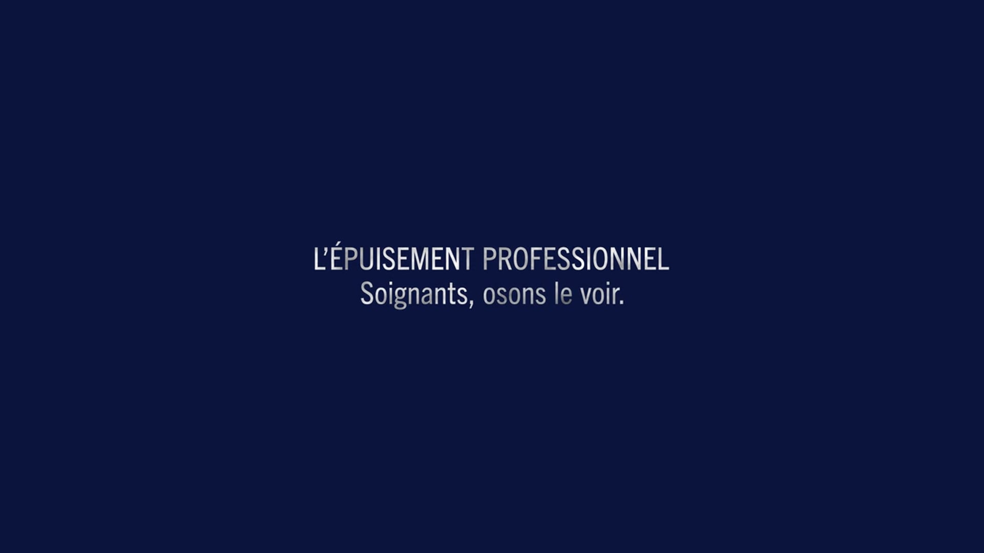 Association MOTS - L'épuisement professionnel. Soignants, osons le voir.