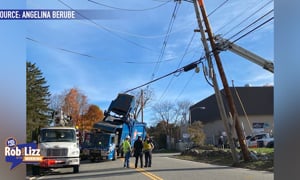 Trash Truck Knocks Out City Power