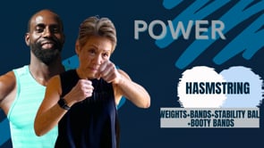 Hamstring Power (weights+booty bands+bands+stability ball)-11:4:22