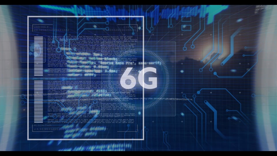 The animation shows numbers changing and data being processed on a