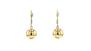 14kt Yellow Gold 10mm Bead Drop Earrings