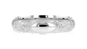 Sterling Silver Personalized Scrollwork Bangle Bracelet