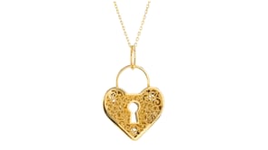 Italian 14kt Yellow Gold Filigree Heart Pendant