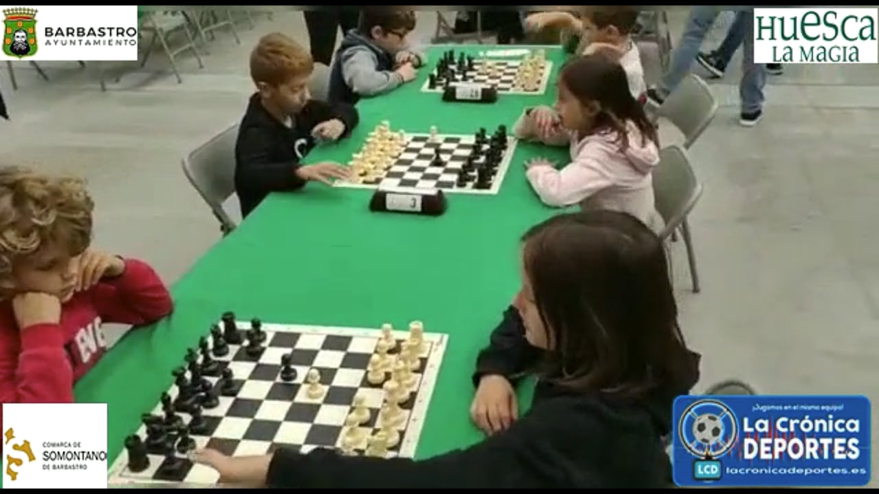 IV TORNEO INTERESCUELAS DE AJEDREZ (Comarca de Somontano) Un total de 7 equipos y unos 35 escolares de la comarca, se dieron cita en el Centro de Congresos de Barbastro para participar.