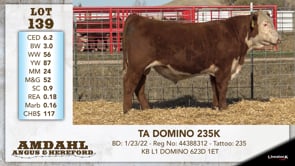 Lot #139 - TA DOMINO 235K