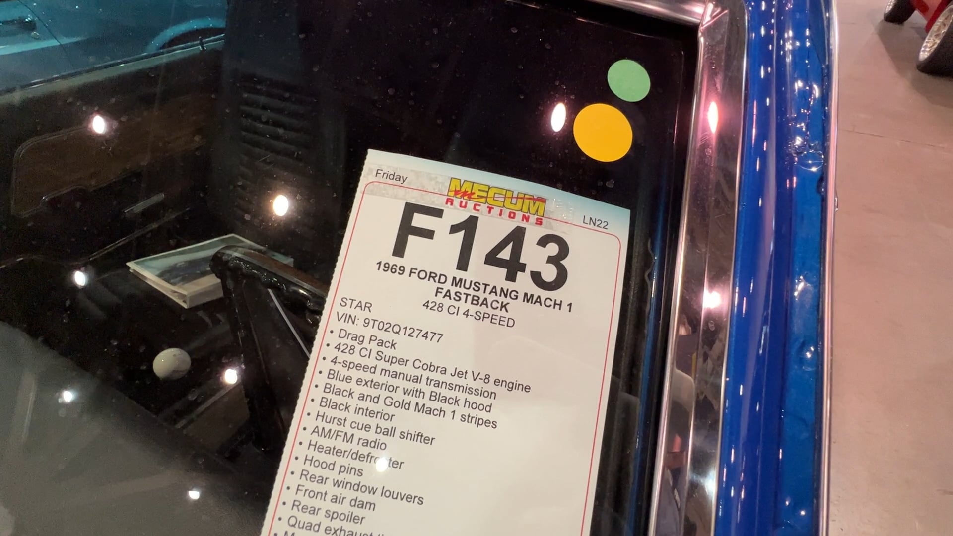 1969 Ford Mustang Mach 1 Fastback | F143 | Las Vegas 2022