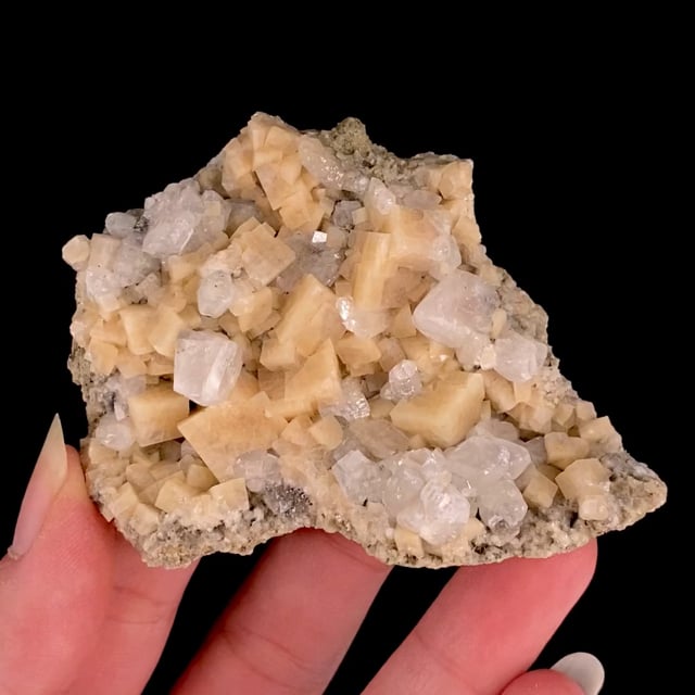 Chabazite with Calcite (ex Gerry Morvell Collection)