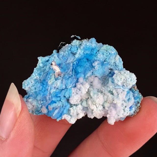 Allophane (fine blue color) with Creedite