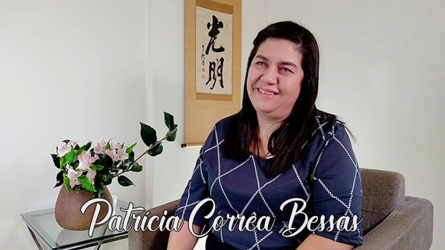 Capa do vídeo “Eu Caminho com Meishu-Sama por Patrícia Corrêa Bessas - Igreja Tatuapé”