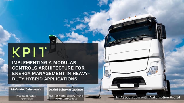 Implementing a modular controls architecture for energy management in heavy-duty hybrid applications