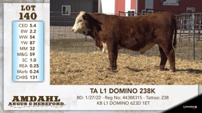 Lot #140 - TA L1 DOMINO 238K