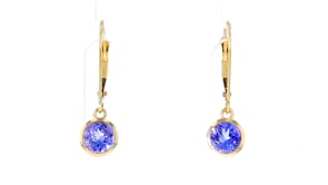 1.50 ct. t.w. Tanzanite Drop Earrings in 14kt Yellow Gold