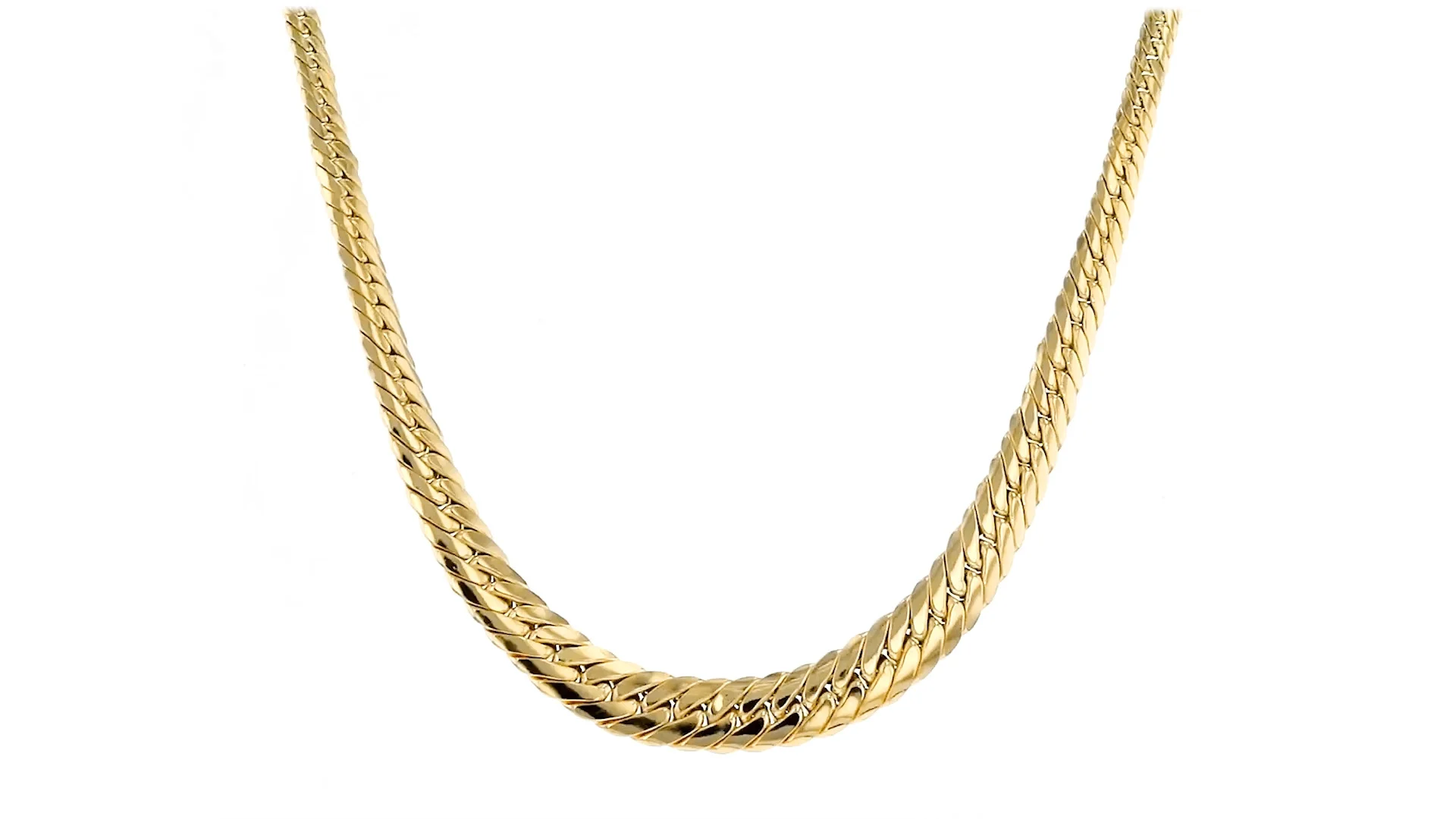 Italian 18kt Yellow Gold Graduated Cuban-Link Necklace. 20&quot