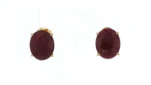 5.00 ct. t.w. Ruby Stud Earrings in 18kt Gold Over Sterling