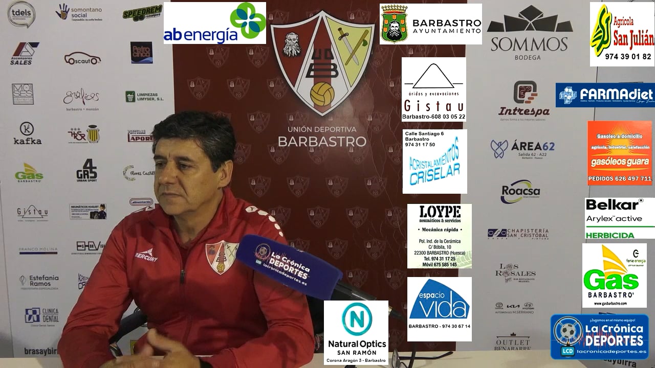 JOSETE (Entrenador Barbastro) "El Derbi" UD Barbastro 0-0 AT Monzón / Jornada 10 / 3ª División