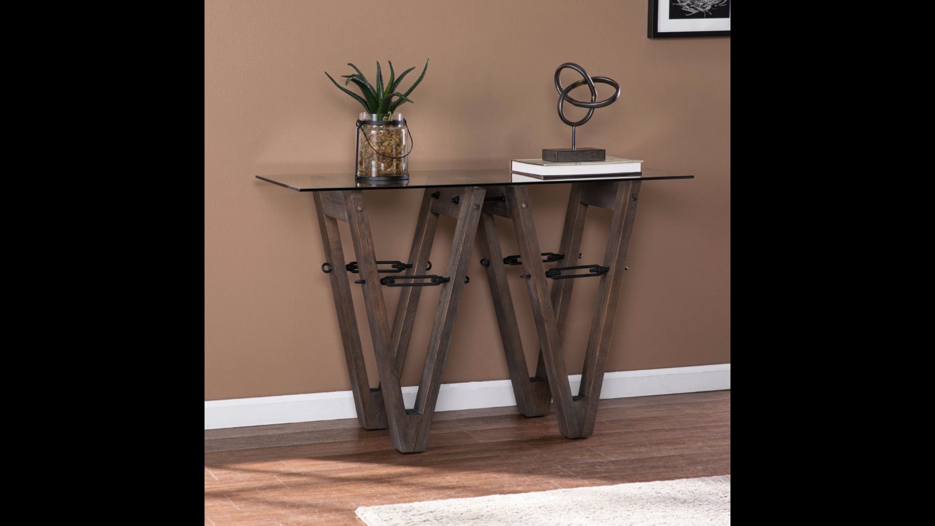 Kian Reclaimed Wood Console Table Transitional Console Tables by