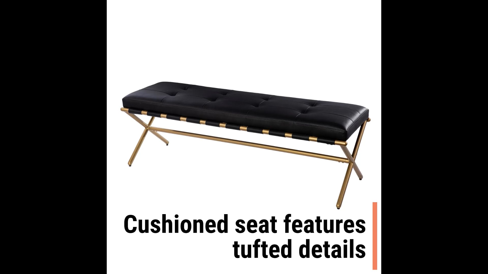 Thea Faux Leather Bench Contemporary Upholstered Benches by SEI