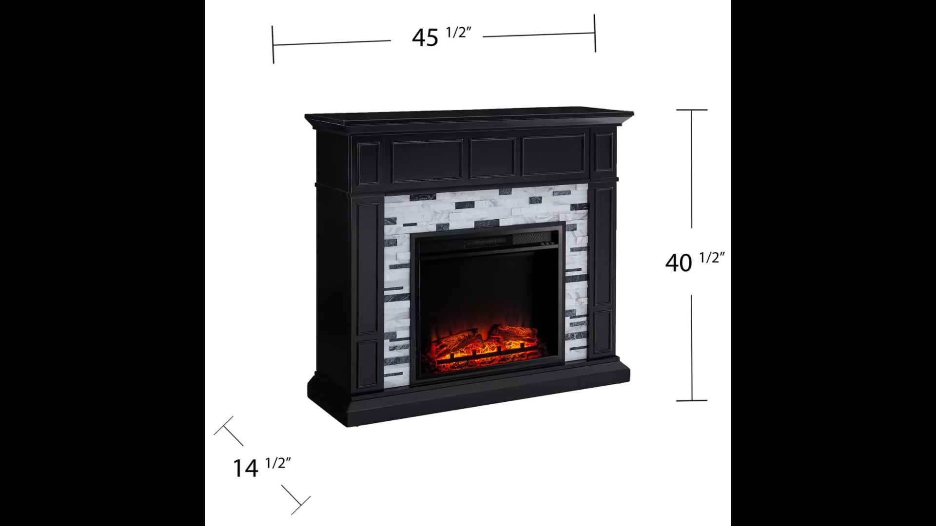 Wrenley Marble Base Electric Fireplace