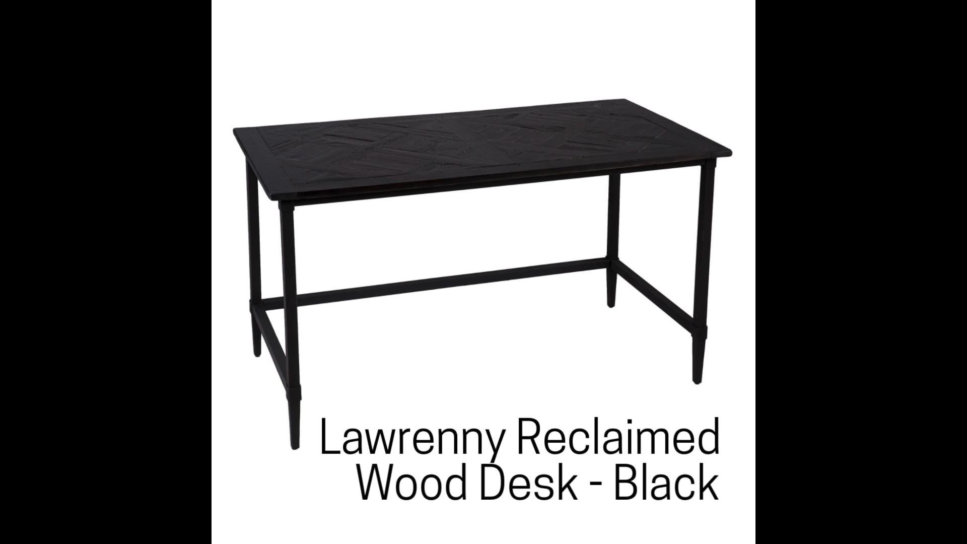 Elle Reclaimed Wood Desk, Black Contemporary Desks And Hutches by
