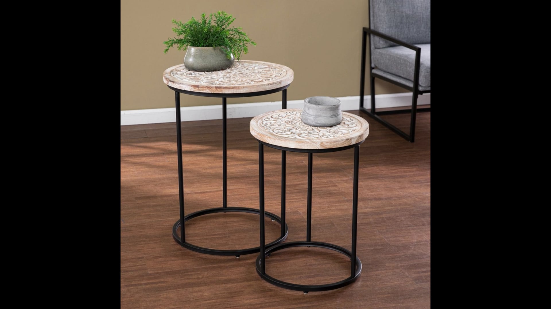 Ada Round Accent Tables 2Piece Set French Country Coffee Table Sets by SEI Houzz