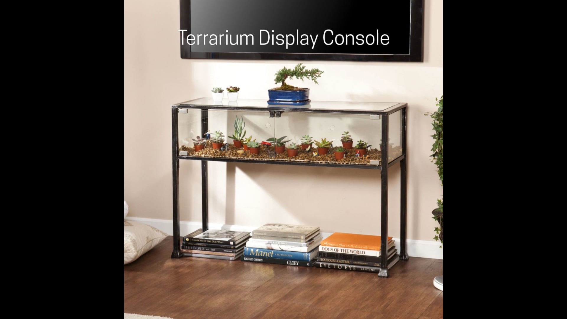 Gretta Terrarium Display Console Table Transitional Console Tables