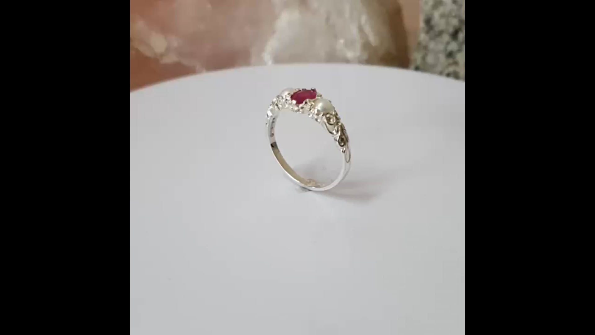 Bague Rubis Naturel Et Argent 925 - Imposante Et Magnifique - Neuf Avec étiquettes