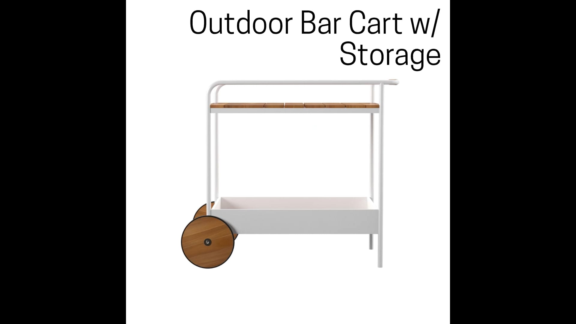 Bexley Outdoor Bar Cart With Storage