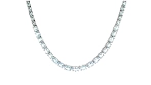 8.80 ct. t.w. Aquamarine Graduated Necklace in Sterling Silver