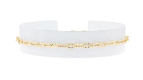 14kt Yellow Gold Crimped Cable-Link Anklet