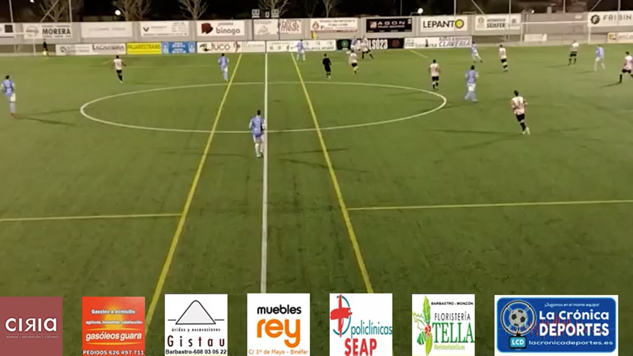 (RESUMEN y GOL) CD Binéfar 0-1 Illueca / J 10 / 3ª División