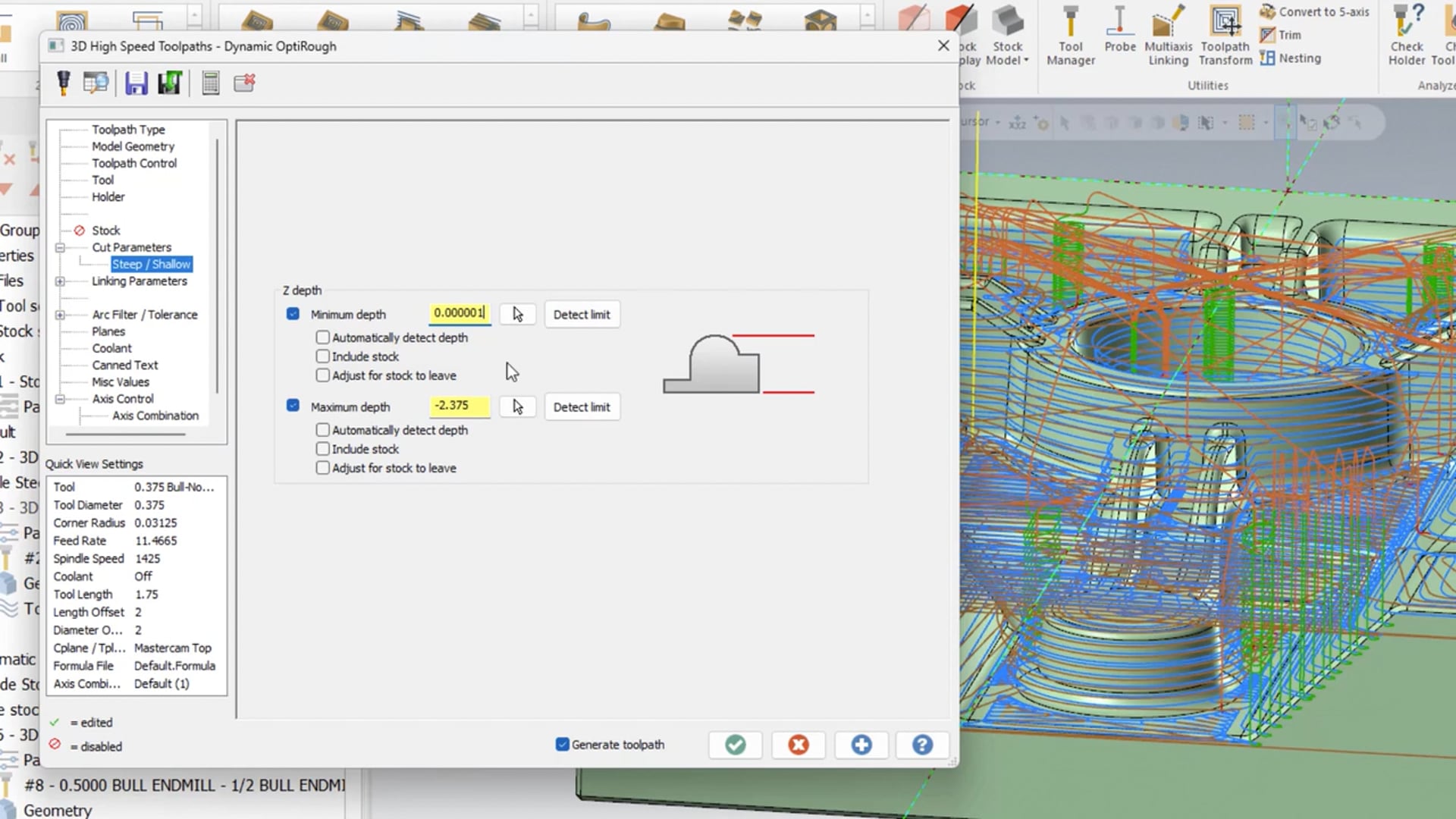 3D Toolpath Parameters