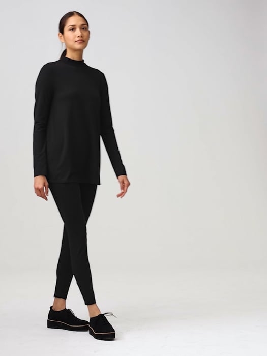 Eileen Fisher NWT Stretch Velvet Leggings Ankle Length Black Womens Small  $138 - $65 New With Tags - From Tina