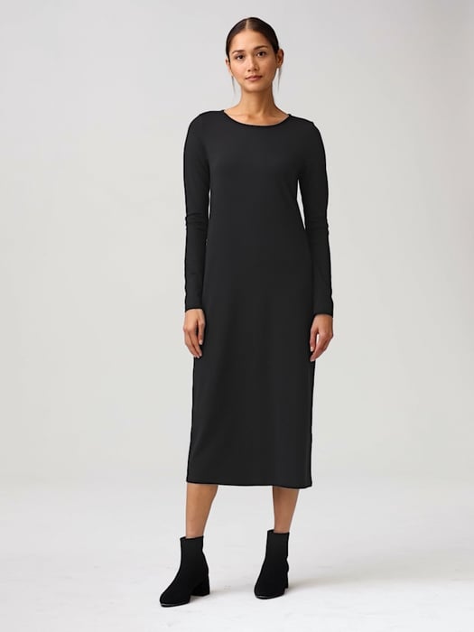 Stretch Jersey Knit Jewel Knit Dress EILEEN FISHER