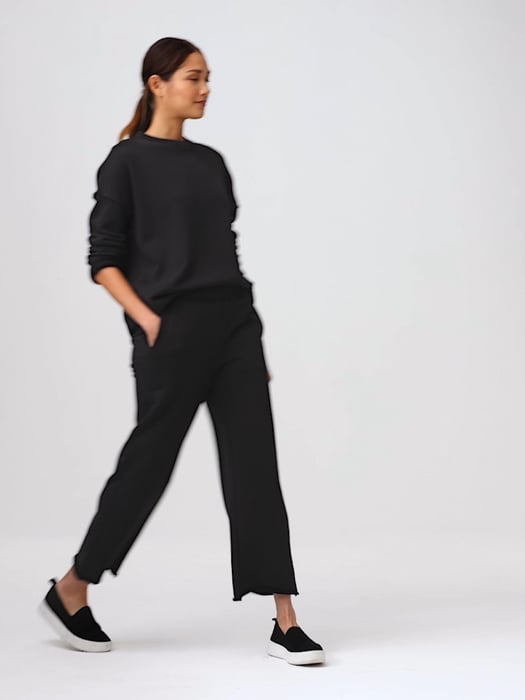 Organic Cotton French Terry Straight Pant