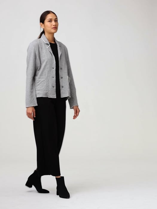 ORGANIC COTTON TEXTURED KNIT BLAZER