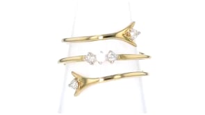 15 ct. t.w. Diamond Wrap Ring in 18kt Gold Over Sterling